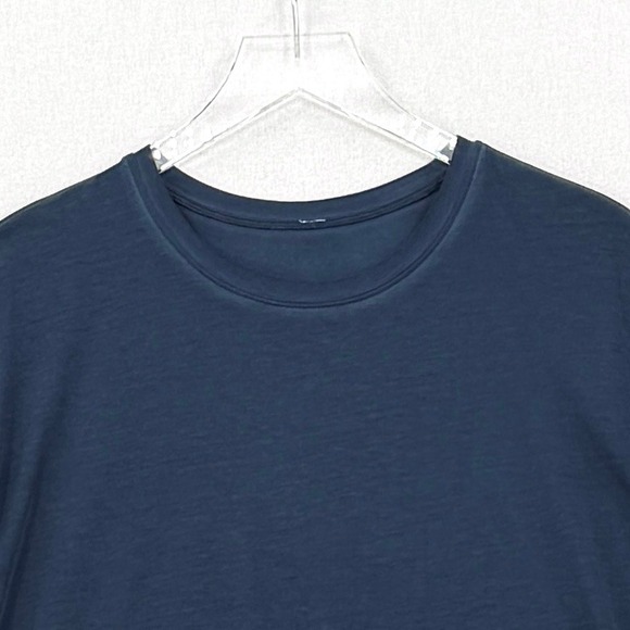 LULULEMON Cates Tee Womens 6 Blue Short Sleeve Cropped Pima Cotton T Shirt - Picture 9 of 14